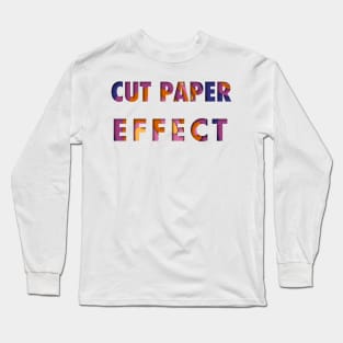 Cut Paper Effect Long Sleeve T-Shirt